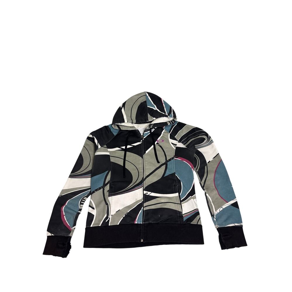 Oakley Y2K Abstract Full Zip Hoodie — Size L